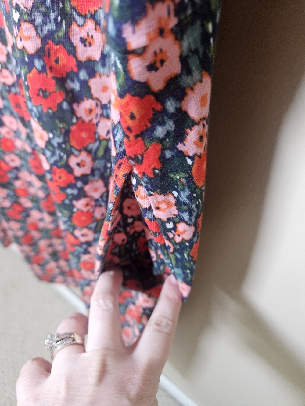 Boden Floral Sheath Cotton Midi Dress 16/18R XL Pockets Stretch Spring Summer - Picture 5 of 13